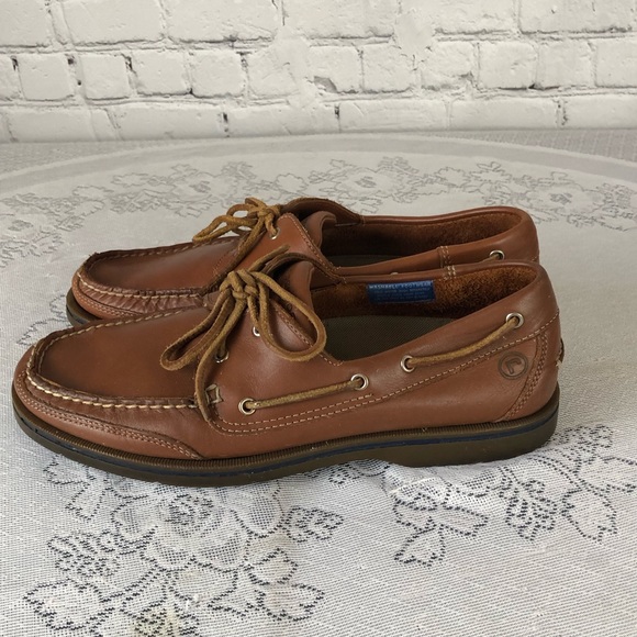 Rockport Shoes Shoes Mens Rockport Perth Brown Leather Casual Boat